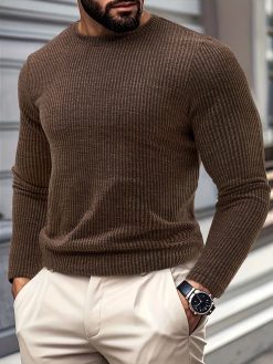 Men’s Ribbed Knit Pullover